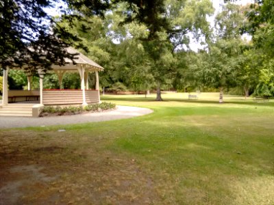 Oamaru Public Gardens - Band Rotunda and lawn area