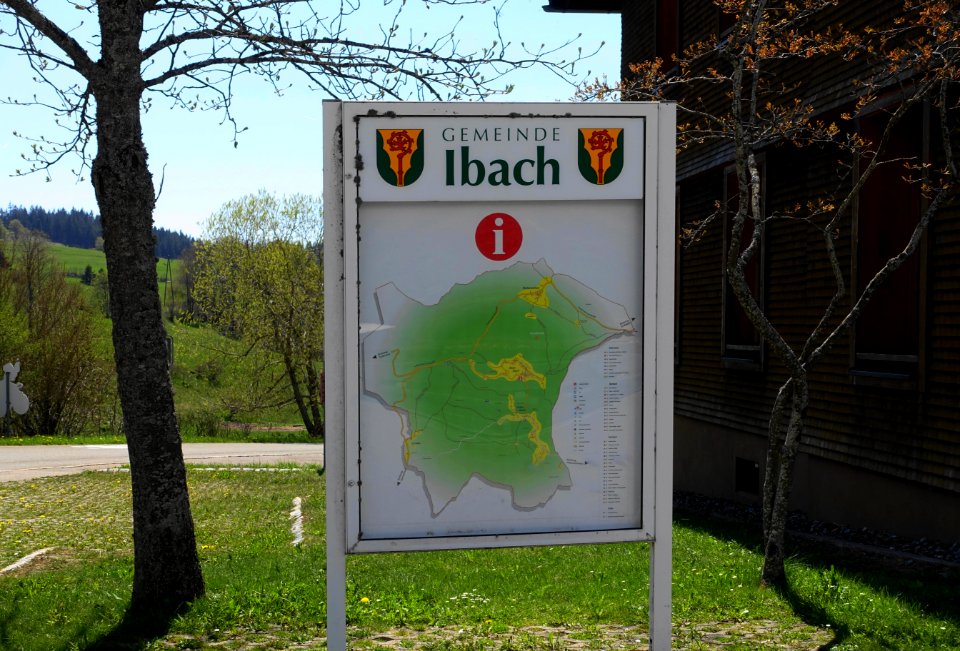 Oberibach (Schwarzwald) Rathaus Infotafel