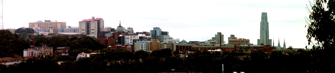 Oakland Skyline from South Side Slopes, Pittsburgh, 2019-09-14