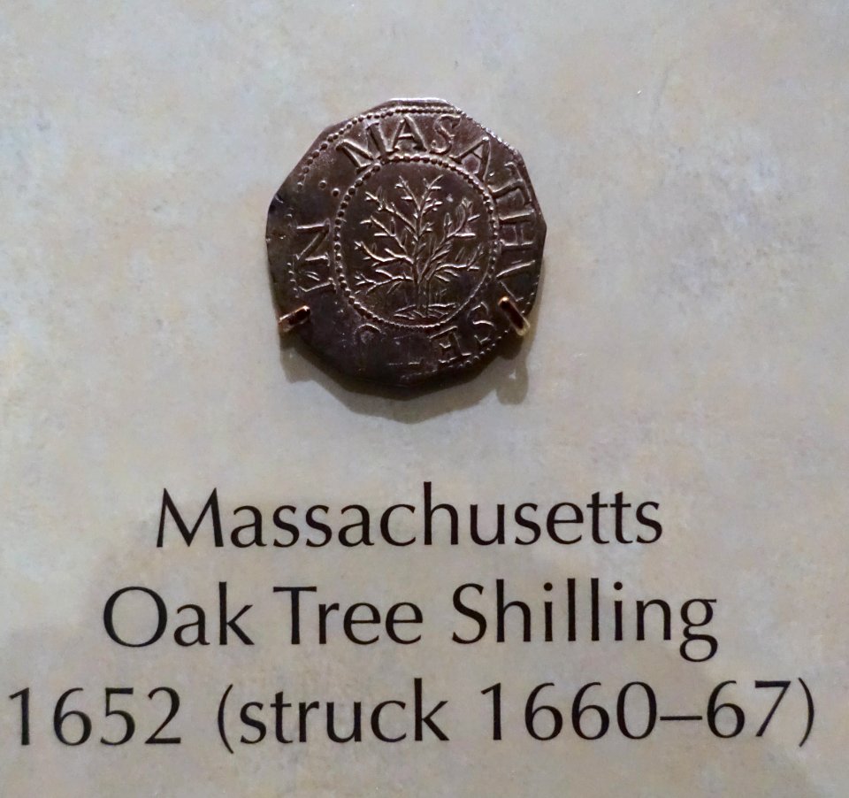 Oak Tree Shilling, Massachusetts, 1652 (struck 1660-1667) - National Museum of American History - DSC00184