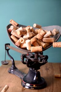 Weight vintage wine corks photo