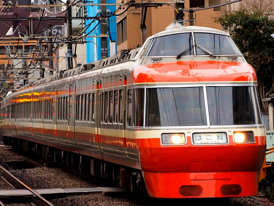 Odakyu Series7000 Limited Express Hakone in Minami-Shinjuku