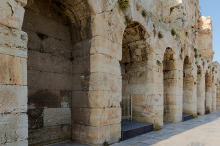 Odeion of Herodes Atticus wall, Acropolis, Athens, Greece