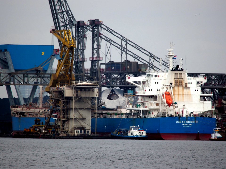 Ocean Scorpio IMO 9639579 in de Westhaven, Port of Amsterdam