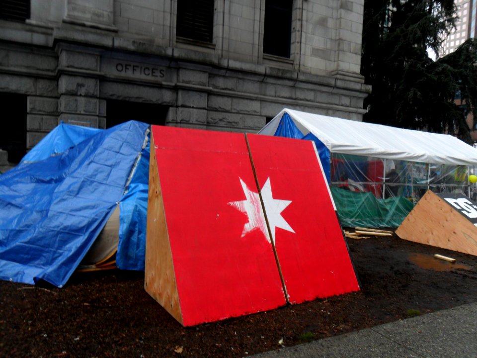 Occupy Vancouver white star