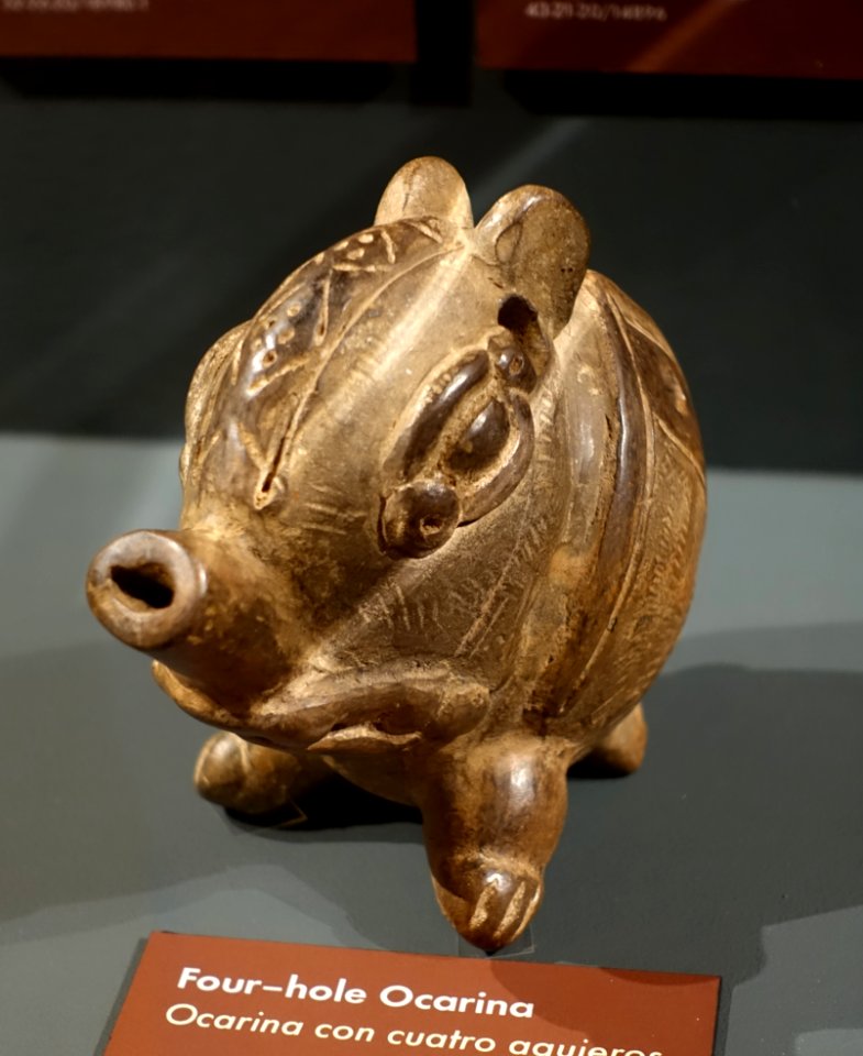Ocarina, four holes, Lagunilla, Nicoya, Guanacaste, Costa Rica, ceramic - Meso-American collection - Peabody Museum, Harvard University - DSC05977