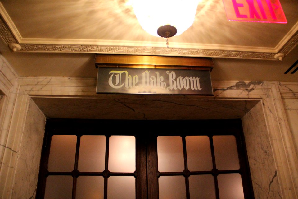 Oak Room (Plaza Hotel) sign, Sept 2017