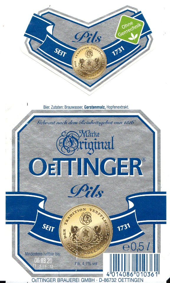 OeTTINGER Brauerei - OeTTINGER Pils