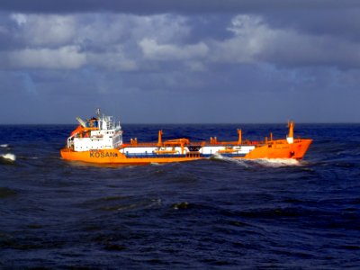 Ocean Primus p3 leaving Port of Rotterdam, Holland 21-Jan-2007