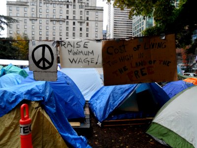 Occupy Vancouver tents photo