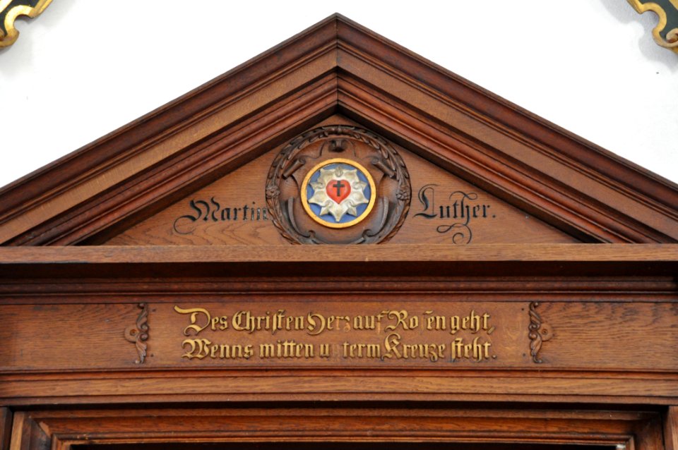 Oettingen St Jakob Chorgestühl Wappen Luther