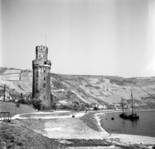 Ochsenturm,één van de torens van de middeleeuwse stadsmuur van Oberwesel, Bestanddeelnr 254-1139