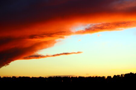 Evening light sunset cloud front photo