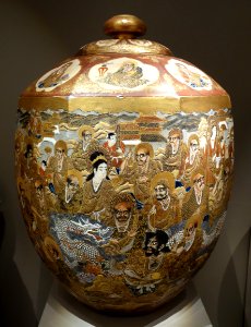 Octagonal Covered Jar, Japan (Tokyo), Hotoda workshop, undated - Chazen Museum of Art - DSC02412