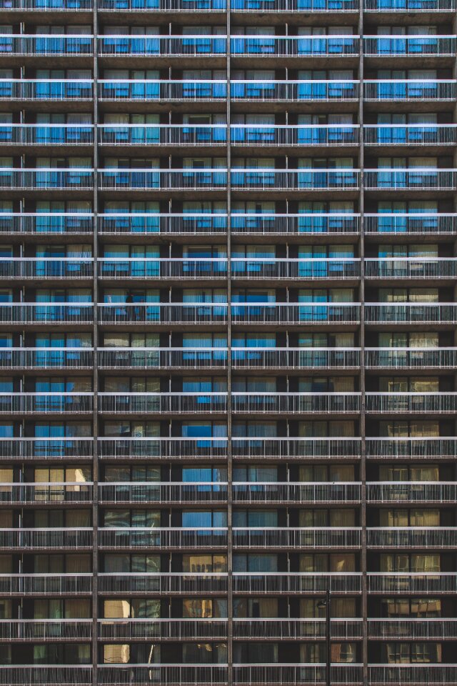 High-rise windows gray window