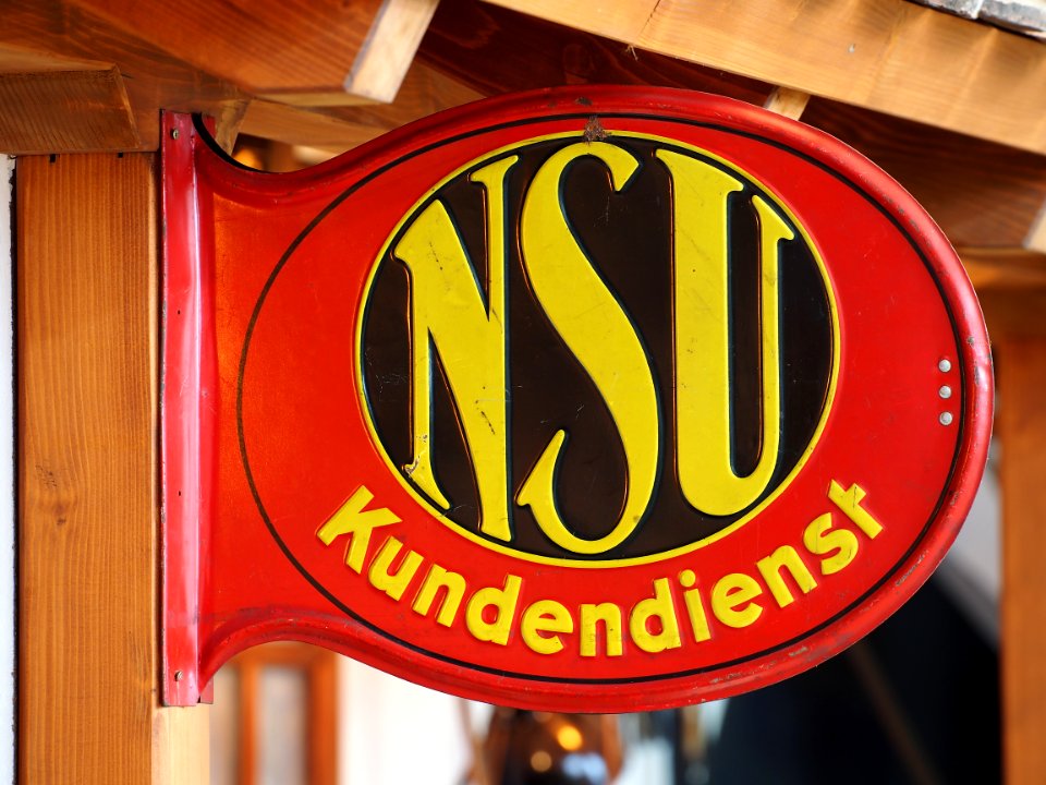 NSU Kundendienst, enamel car advert pic1