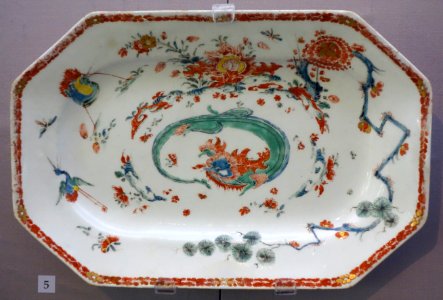 Octagonal rectangular dish, Bow, c. 1755-1756, soft-paste porcelain - California Palace of the Legion of Honor - DSC07690