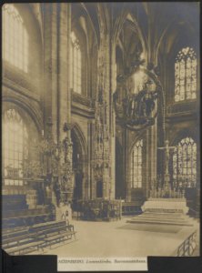 Nuernberg. Lorenzkirche, Sacramentshaus, Bestanddeelnr 158-2376