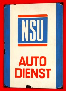 NSU autodienst, enamel car advert pic2