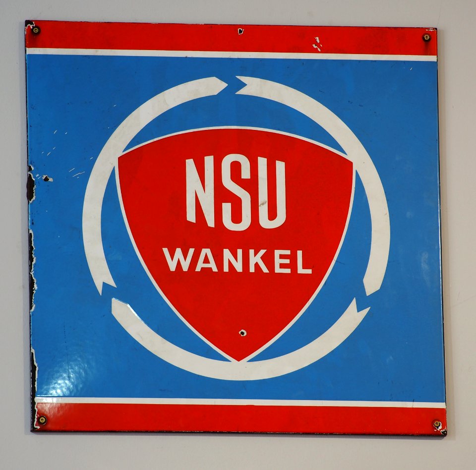 NSU Wankel, enamel advert