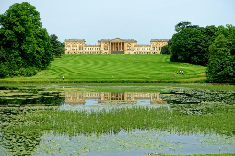 Octagon Lake with Stowe House, Stowe - Buckinghamshire, England - DSC06849