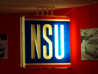 NSU luminous advertising sign Bild 3
