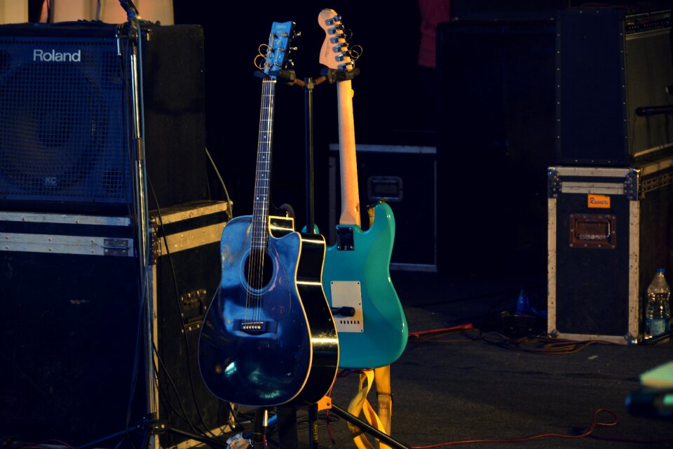 Function guitars on stage