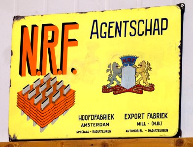 NRF enamel advert sign at the den hartog ford museum pic-111