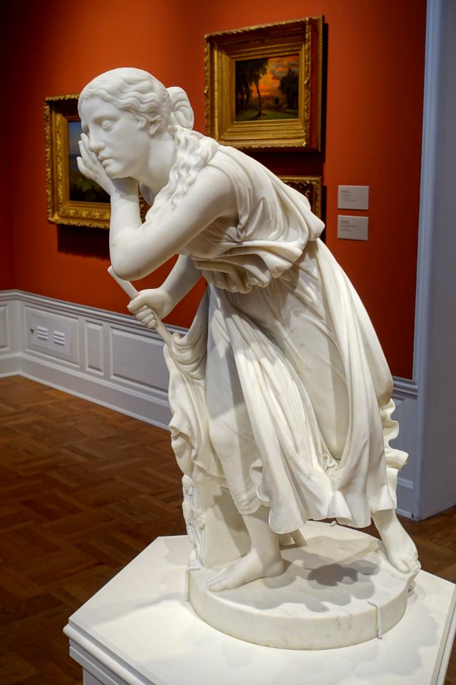 Nydia, the Blind Flower Girl of Pompeii, by Randolph Rogers, 1855 and 1884, marble - Portland Art Museum - Portland, Oregon - DSC08753