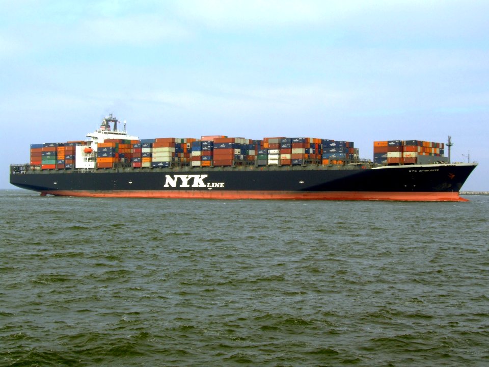 Nyk Aphrodite p2 approaching Port of Rotterdam, Holland 09-Apr-2007