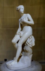 Nymph bathing, by Richard James Wyatt, 1824, marble - Sculpture Gallery, Chatsworth House - Derbyshire, England - DSC03501