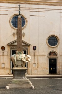 Obelisque elephant santa Maria sopra Minerva, Rome, Italy photo