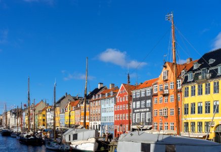 Nyhavn facades Copenhagen Denmark photo