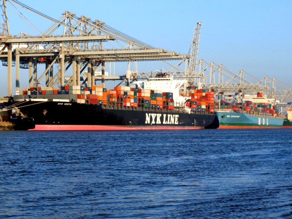 Nyk Vesta & Mol Advantage at the Amazone harbour, Port of Rotterdam, Holland 15-Dec-2007