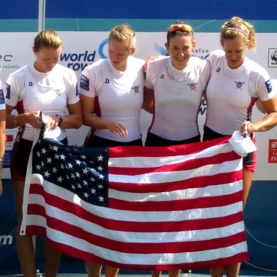 O'BRIEN, Kristine LATZ, Grace MARTELLI, Adrienne et LUCZAK, Grace 2015 - World Championships - 45 (cropped)