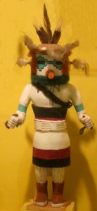Nuvak-china (snow) kachina, Arizona, Hopi people, Honolulu Museum of Art