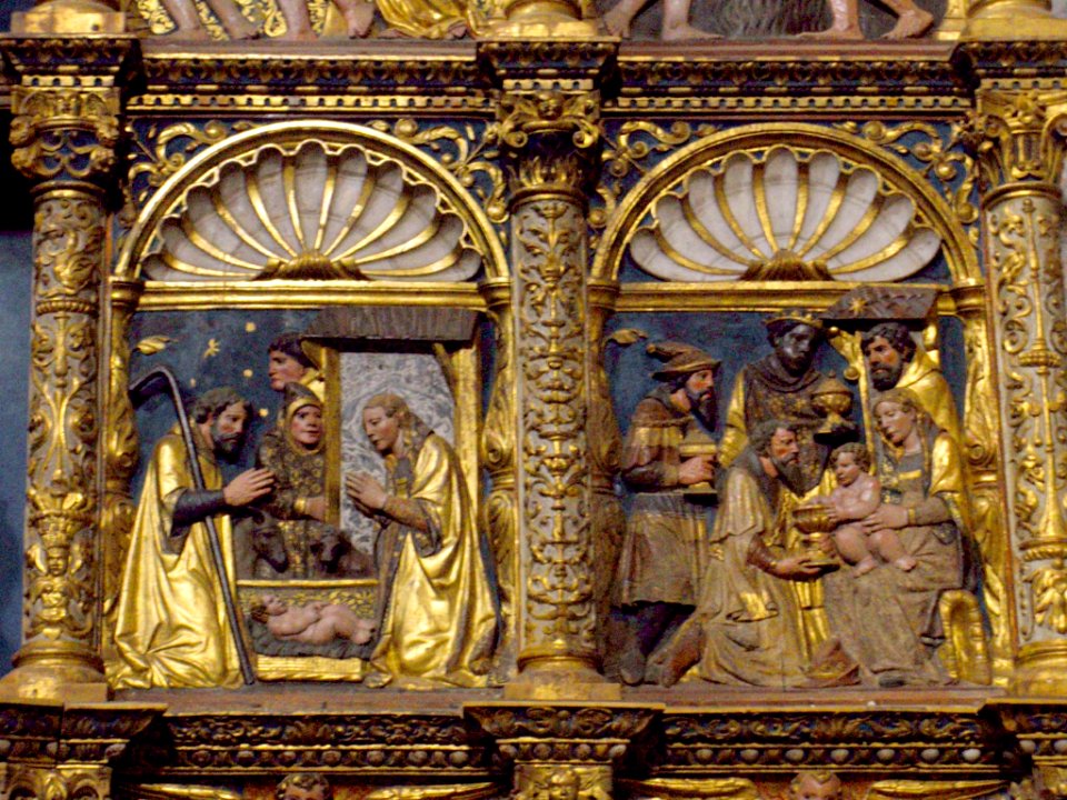 Oñate - Monasterio de Bidaurreta, retablo plateresco 18