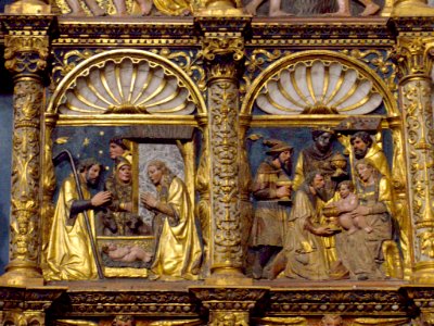 Oñate - Monasterio de Bidaurreta, retablo plateresco 18