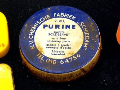 NV Chemische fabriek, KIWA, Purine, zuurvrij soldeer vet pic2