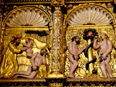 Oñate - Monasterio de Bidaurreta, retablo plateresco 15