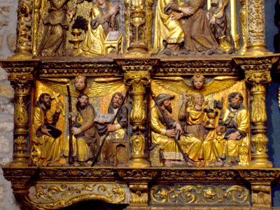 Oñate - Monasterio de Bidaurreta, retablo plateresco 17