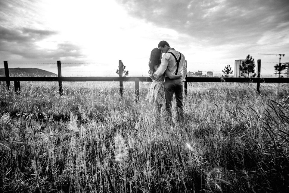 Grooms romantic landscape