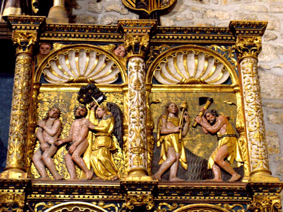 Oñate - Monasterio de Bidaurreta, retablo plateresco 16