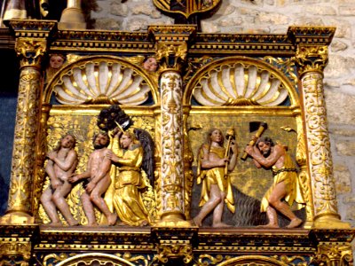 Oñate - Monasterio de Bidaurreta, retablo plateresco 16