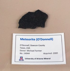 O'Donnell meteorite, Texas - University of Arizona Mineral Museum - University of Arizona - Tucson, AZ - DSC08463