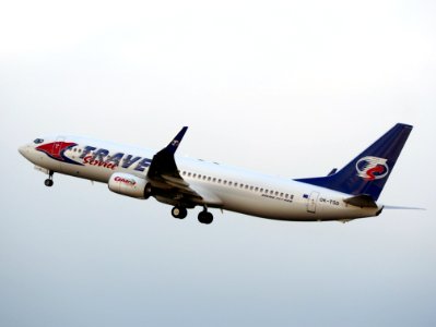 OK-TSD Travel Service Boeing 737-8Q8(WL) - cn 41795 takeoff from Schiphol pic3