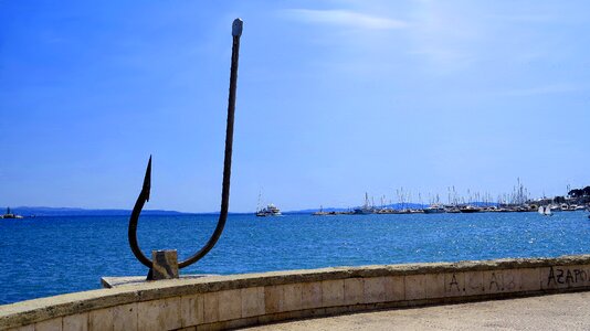 Sailboats beach blue