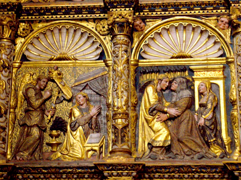 Oñate - Monasterio de Bidaurreta, retablo plateresco 14