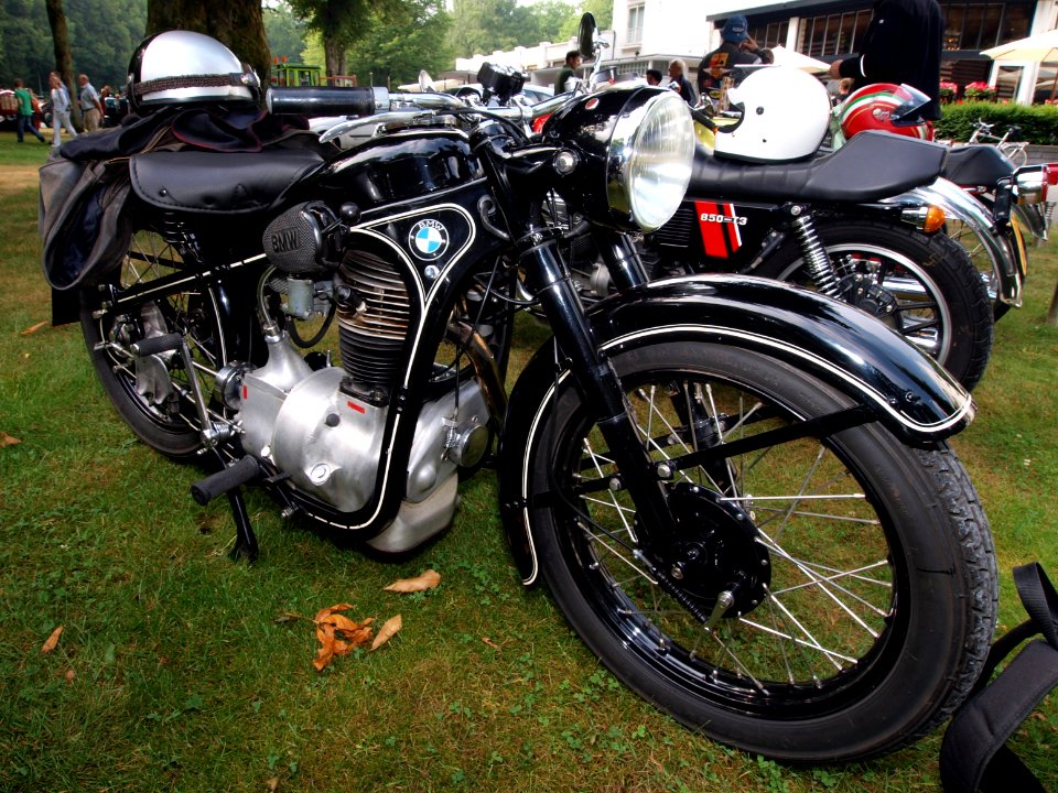Old BMW motorcycle at Millingen
