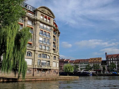 Alsace water channel historic center photo